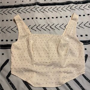 Wild Fable Cream Studded Crop Top